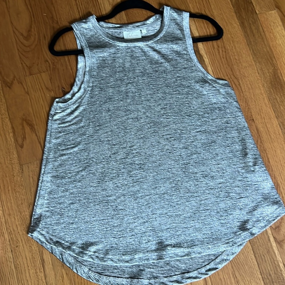 ANTHROPOLGIE DELETTA silver metallic tank top never worn